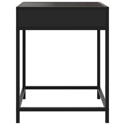 vidaXL Bedside Table with Infinity LED Black 40x40x51 cm