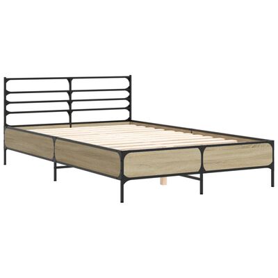 vidaXL Bed Frame without Mattress Sonoma Oak 135x190 cm Double