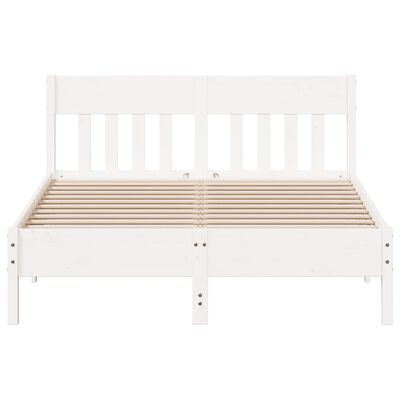 vidaXL Bed Frame without Mattress White 140x200 cm Solid Wood Pine