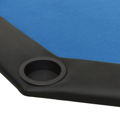 vidaXL 8-Player Folding Poker Table Blue 108x108x75 cm