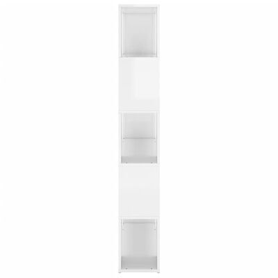 vidaXL Book Cabinet Room Divider High Gloss White Engineered Wood