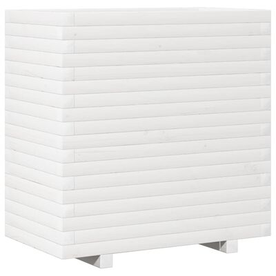 vidaXL Garden Planter White 70x40x72 cm Solid Wood Pine