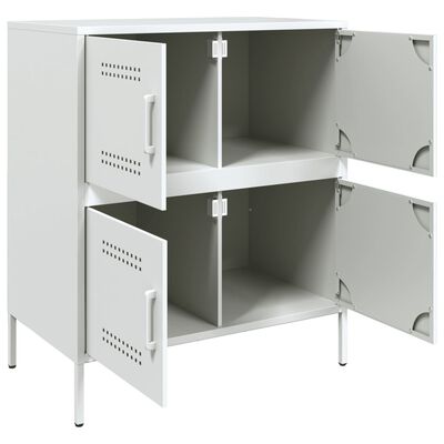 vidaXL Sideboard White 68x39x79 cm Steel