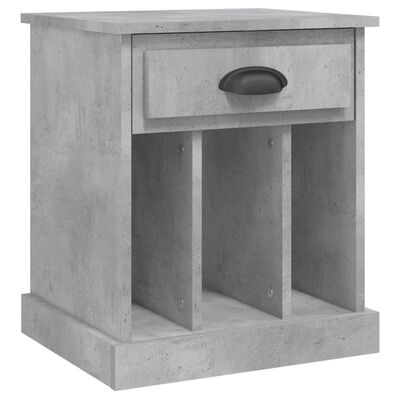 vidaXL Bedside Cabinets 2 pcs Concrete Grey 43x36x50 cm