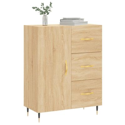 vidaXL Sideboard Sonoma Oak 69.5x34x90 cm Engineered Wood