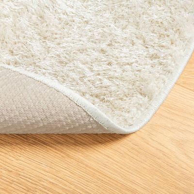 vidaXL Rug ISTAN High Pile Shiny Look Cream Ø 80 cm