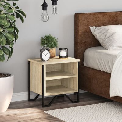 vidaXL Bedside Cabinet Sonoma Oak 40x30x40 cm Engineered Wood