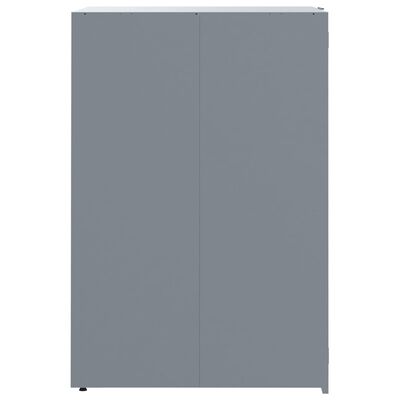 vidaXL Wheelie Bin Storage for 6 Bins Grey 414x79x117 cm Steel