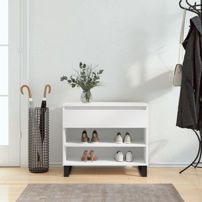 vidaXL Shoe Cabinet White 70x36x60 cm Engineered Wood