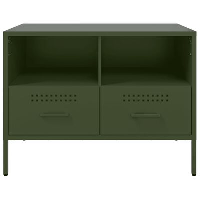 vidaXL TV Cabinet Olive Green 68x39x50.5 cm Steel