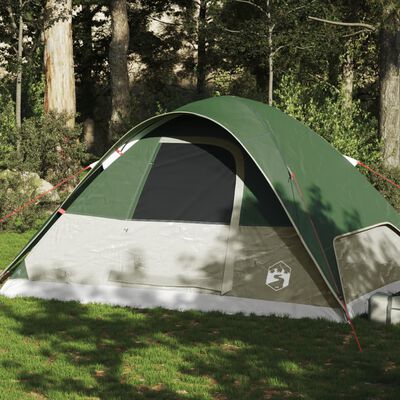 vidaXL Family Tent Dome 6-Person Green Waterproof