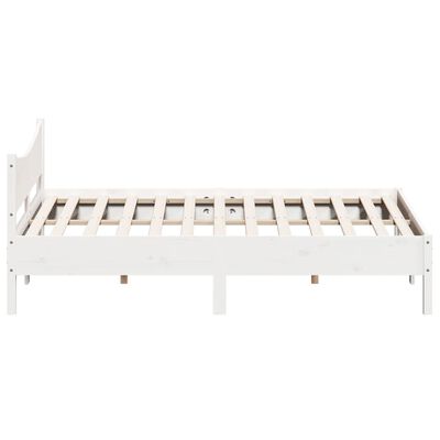 vidaXL Bed Frame without Mattress White 180x200 cm Super King Solid Wood Pine