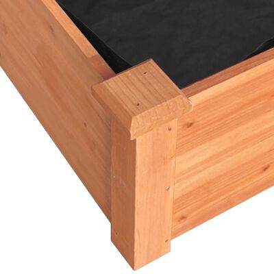 vidaXL Garden Raised Bed with Liner Brown 240x60x25 cm Solid Wood Fir