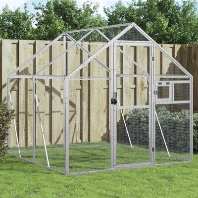 vidaXL Aviary Silver 1.79x2x1.85 m Aluminium