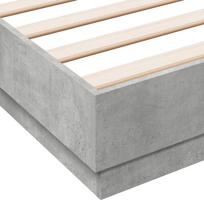 vidaXL Bed Frame without Mattress Concrete Grey 135x190 cm Double