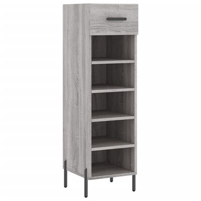 vidaXL Shoe Cabinet Grey Sonoma 30x35x105 cm Engineered Wood