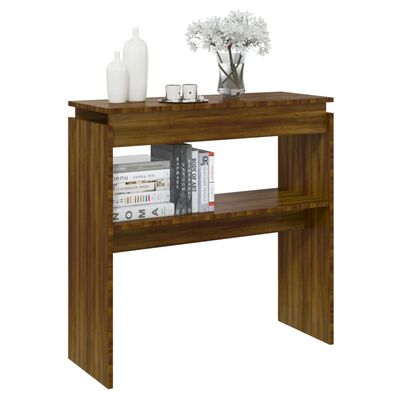 vidaXL Console Table Brown Oak 80x30x80 cm Engineered Wood