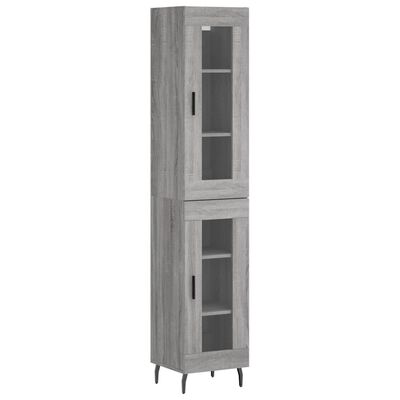 vidaXL Highboard Grey Sonoma 34.5x34x180 cm Engineered Wood