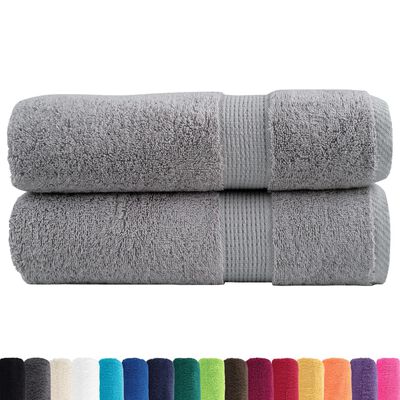 vidaXL Premium Shower Towels SOLUND 2pcs Grey 70x140cm 600gsm