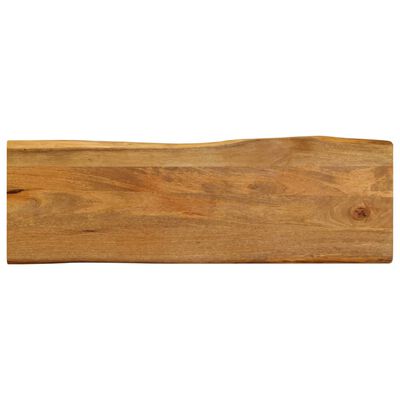 vidaXL Table Top 120x40x3.8 cm Live Edge Solid Wood Mango