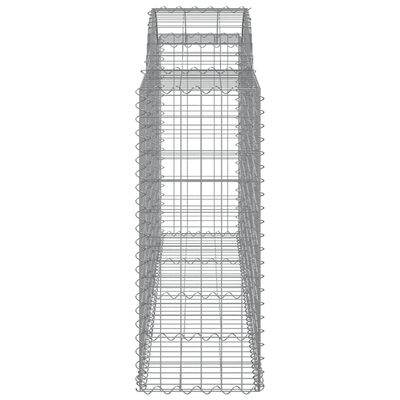 vidaXL Arched Gabion Baskets 15 pcs 200x50x100/120 cm Galvanised Iron