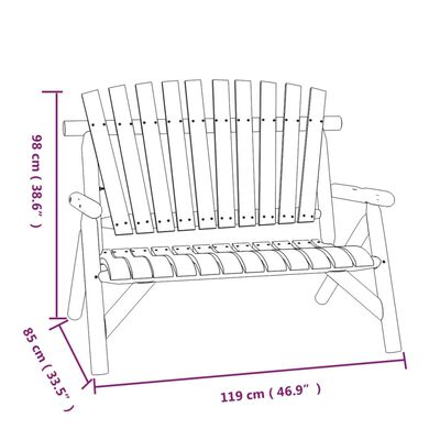 vidaXL 5 Piece Garden Lounge Set Solid Wood Spruce