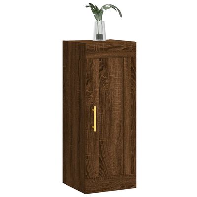 vidaXL Wall Mounted Cabinet Brown Oak 34.5x34x90 cm Engineered Wood