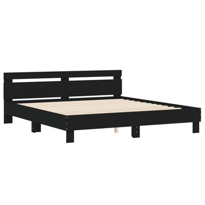 vidaXL Bed Frame without Mattress Black 160x200 cm