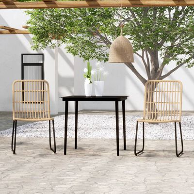 vidaXL 3 Piece Garden Dining Set Oak