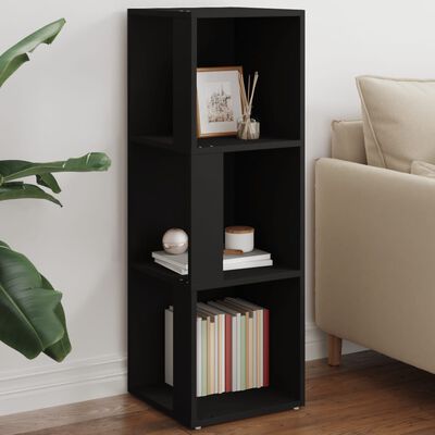 vidaXL Corner Cabinet Black 33x33x100 cm Engineered Wood