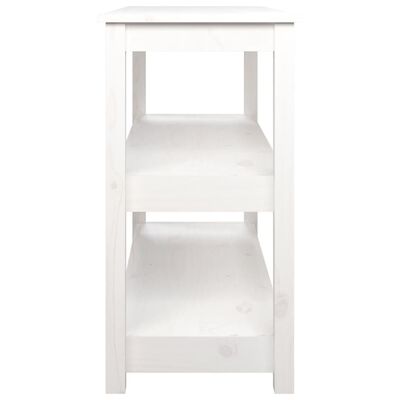 vidaXL Console Table White 110x40x74 cm Solid Wood Pine