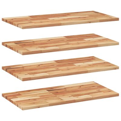 vidaXL Floating Shelves 4 pcs 60x40x2 cm Oil Finished Solid Wood Acacia