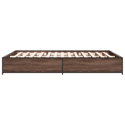 vidaXL Bed Frame without Mattress Brown Oak 135x190 cm Double