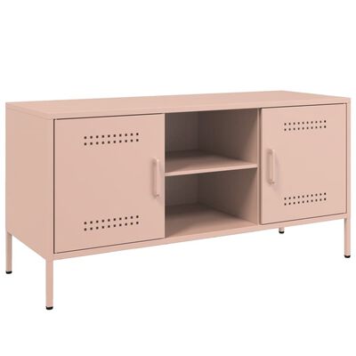 vidaXL TV Cabinet Pink 100.5x39x50.5 cm Steel