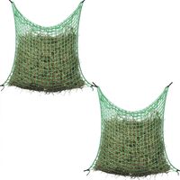vidaXL Hay Nets 2 pcs Rectangular Black 75x50 cm PP