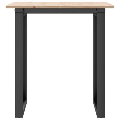 vidaXL Dining Table O-Frame 60x60x75 cm Solid Wood Pine and Cast Iron