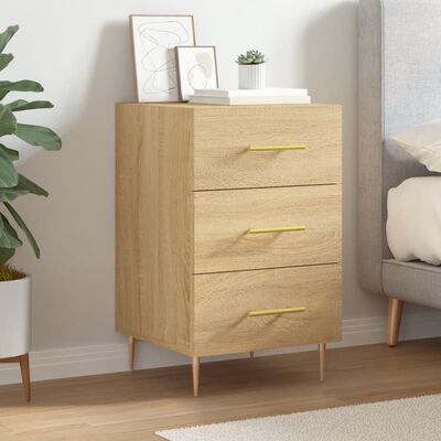 vidaXL Bedside Cabinet Sonoma Oak 40x40x66 cm Engineered Wood