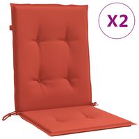 vidaXL Lowback Chair Cushions 2 pcs Melange Red 100x50x4 cm Fabric