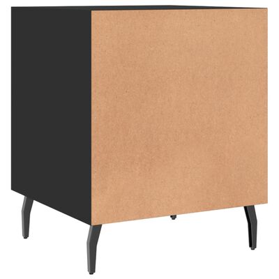 vidaXL Bedside Cabinets 2 pcs Black 40x40x50 cm Engineered Wood