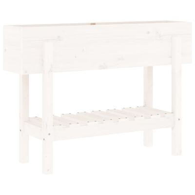 vidaXL Garden Raised Bed White 101x30x69 cm Solid Wood Pine