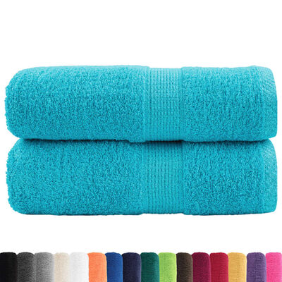 vidaXL Premium Guest Towels SOLUND 2 pcs Turquoise 30x50 cm 600 gsm