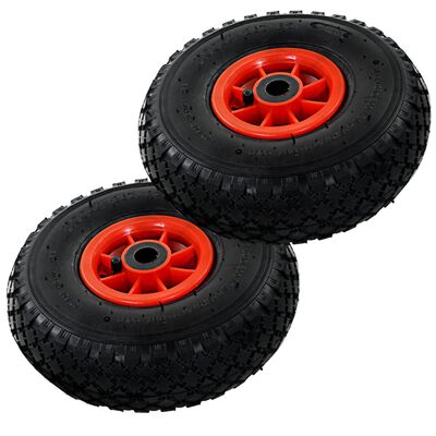 vidaXL Sack Truck Wheels 2 pcs Rubber 3.00-4 (245x82)