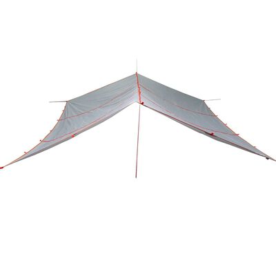 vidaXL Camping Tarp Grey and Orange 420x440 cm Waterproof