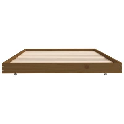 vidaXL Bed Frame without Mattress Honey Brown 100x200 cm Solid Wood Pine