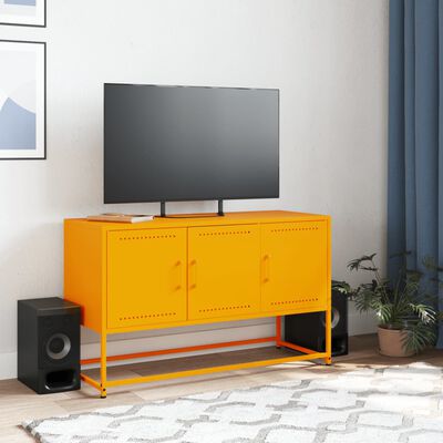 vidaXL TV Cabinet Mustard Yellow 100.5x39x60.5 cm Steel