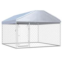 vidaXL Outdoor Dog Kennel with Roof 200x200x135 cm