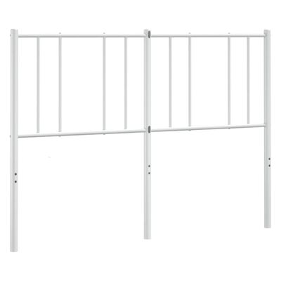 vidaXL Metal Headboard White 135 cm