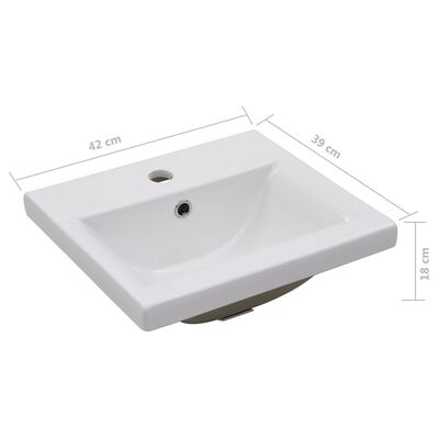 vidaXL Sink Cabinet with Built-in Basin White Engineered Wood