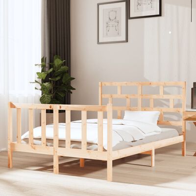 vidaXL Bed Frame without Mattress Solid Wood Pine Small Double