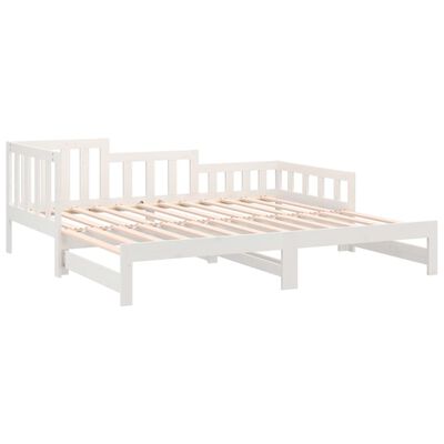 vidaXL Pull-out Day Bed without Mattress White 2x(90x190) cm